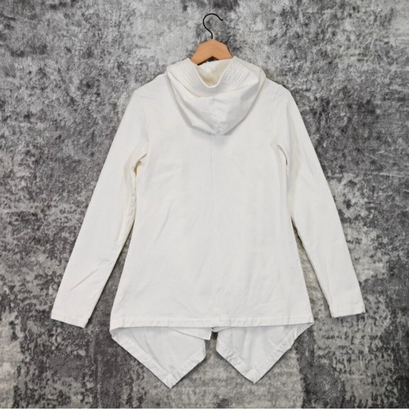 Peruvian Connection Jacket Womens White French Terry Hooded Waterfall M Medium - Picture 3 of 9